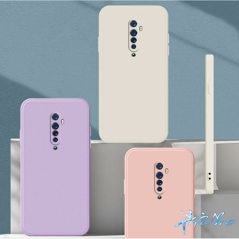เคสโทรศัพท์มือถือ ซิลิโคนนิ่ม TPU ทรงสี่เหลี่ยม สีแคนดี้ สําหรับ Oppo Reno 2F 2Z Reno 2