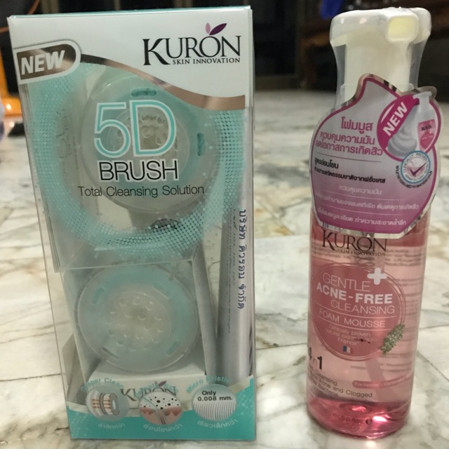 ส่งฟรี EMS Kuron 5D BRUSH มีหัวแปรงใหม่ แถมฟรี Kuron สูตร Acne-Free ขนาดจริง