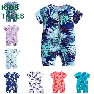 🔥พร้อมส่ง🔥 คิดส์เทล เสื้อผ้าเด็กทารก ชุดรอมเปอร์ ชุดบอดี้สูทเด็ก เสื้อผ้าเด็ก ชุดจั๊มสูทเด็กทารก แขนสั (ขนาด 0 - 3 ปี)