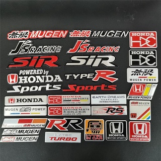 Mugen สติกเกอร์โลโก้โลหะ รูปตัวอักษร 3D สําหรับติดตกแต่งรถยนต์ Honda