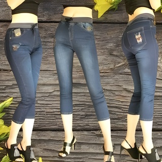 COOPER JEANS SINCE 2009 กางเกงผ้ายีนส์ 5 ส่วน คละลายปักให้นะคะ