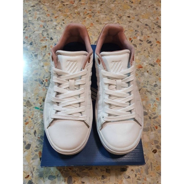 รองเท้า ผ้าใบ K-Swiss รุ่น Court Frasco 95453-180-M ข้อต่ำ สีขาว ชมพู White Rose Size 38 UK5