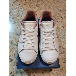 รองเท้า ผ้าใบ K-Swiss รุ่น Court Frasco 95453-180-M ข้อต่ำ สีขาว ชมพู White Rose Size 38 UK5