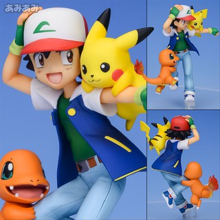 Figure Model Pokemon Series โปเกมอน ซีรี่ส์ Ash Ketchum Satoshi แอช เคตชัม ซาโตชิ Pikachu พิคาชู Charmander ฮิโตคาเงะ