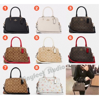 Coach 91146 91384 91494 C8340 Mini Lillie Carryall Women Crossbody Sling Top Handle Bag 8340 . กระเป๋า