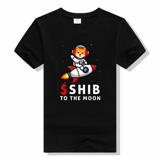 เสื้อยืด ผ้าฝ้าย พิมพ์ลาย Shib to Moon Ganoderma Coins Zhizhi Token Chibi สําหรับผู้ชาย