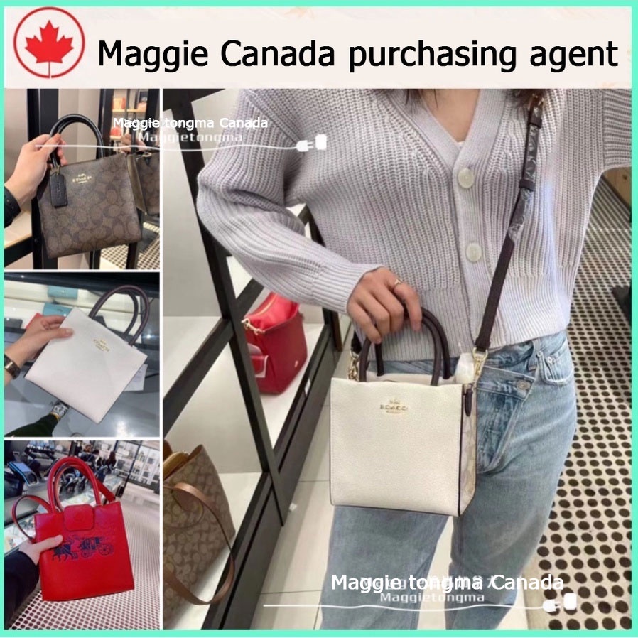 #Maggie Canada# ของแท้ 100% จัดซื้อ coach ใหม่แท้ กระเป๋าโท้ท \C2183มี Coach คลาสสิค กระเป๋าถือ สะพายไหล่