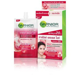 การ์นิเย่ครีมเอจเลสไวท์ GARNIER ซองแดง SPF30 แบบซอง 7มล.