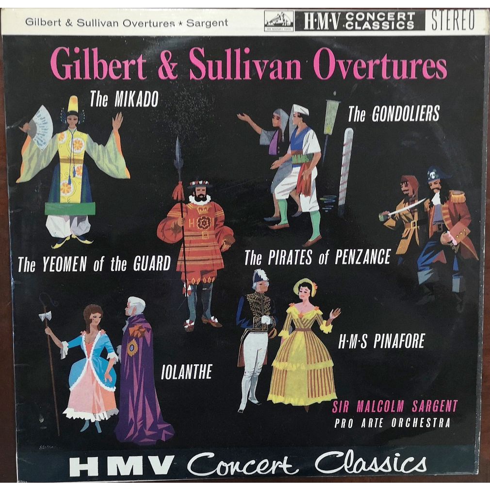 Gilbert & Sullivan Overtures - Vinyl LP Record Album Classical Orchestra