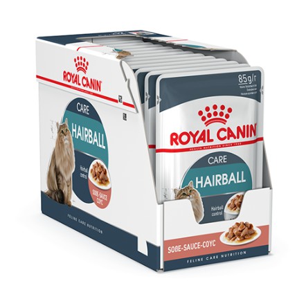 (ยกกล่อง = 12 ซอง) Royal canin Hairball care Gravy pouch (85g/ซอง)