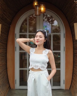 (🧸พร้อมส่ง) Babe lace top