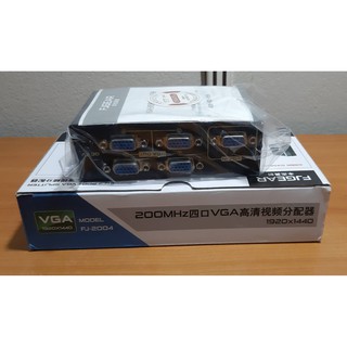 VGA FJGEAR 4 port  Splitter อุปกรณ์กระจายสัญญาณเข้า 1 ออก 4 จอ รุ่น VGA-2004 (Jeab Tech)