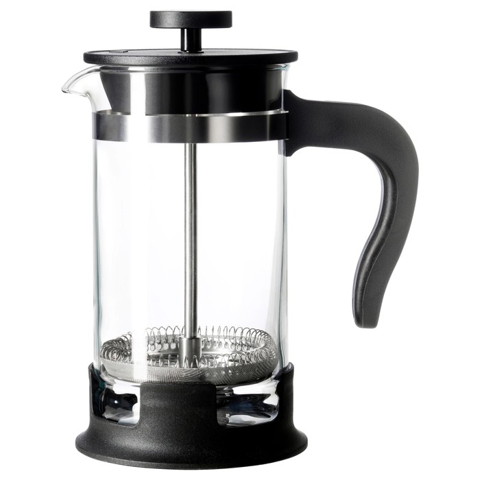 [OMJURAGAN] ขนาดใหญ่ IKEA UPPHETTA แก้ว French Press Coffee/Tea Maker สแตนเลส ขนาดใหญ่