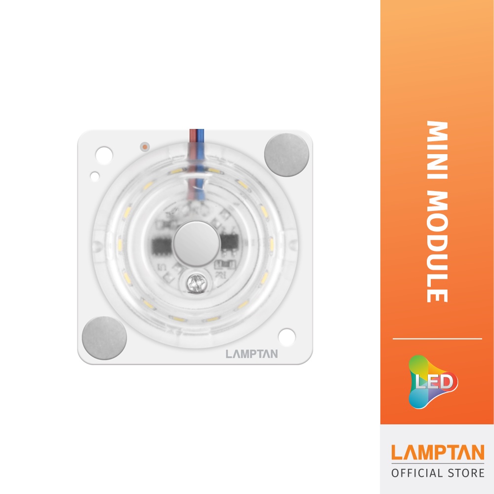 !!!ขายส่งยกลัง20ชุด!!! LAMPTAN หลอดไฟกลม LED Lens Module แสงขาว พร้อมแม่เหล็กติดตั้งกับโคมได้ทันที แผงไฟกลมติดเพดาน