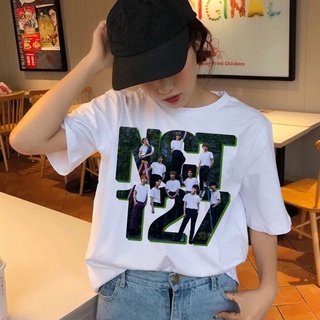 เสื้อยืด พิมพ์ลายกราฟฟิค Nct Ulzzang Aesthetic Music สไตล์เกาหลี ฮาราจูกุ แฟชั่นสําหรับผู้หญิง 90s