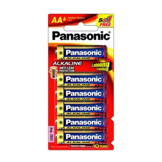 PANASONIC พานาโซนิค ถ่านอัลคาไลน์ ขนาด AA 5+1 ก้อน