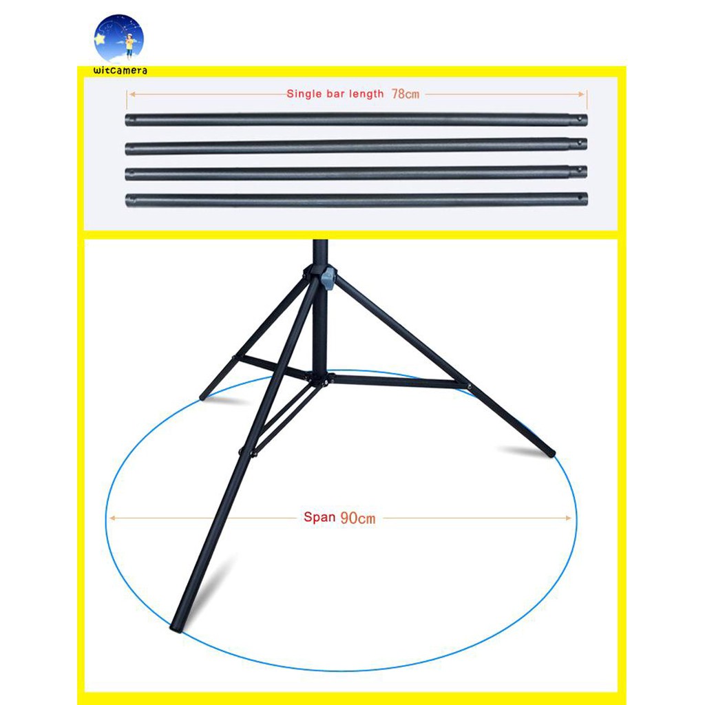 2.8M * 3M Adjustable Photography Background Support System Backdrop Stand Crossbar Kit Set for Muslins Backdrop