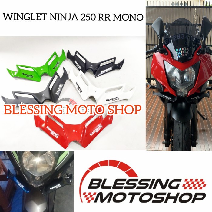 พร้อมส่ง HG00I1 winglet ninja 250sl mono winglet ninja rr mono winglet ninja 250 mono