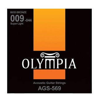 สายกีตาร์โปร่ง Olympia AGS ครบชุด 6เส้น เบอร์ 9,10,12