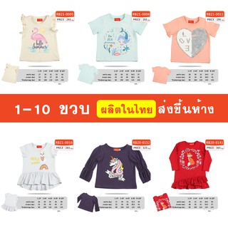 เสื้อผ้าเด็กหญิง พร้อมส่ง เสื้อแขนสั้น เด็กผู้หญิง 1-10 ขวบ ผ้านิ่ม ผ้าเด้ง ๆ ใส่สบาย แบรนด์คนไทย ส่งขึ้นห้าง [RB20/21]