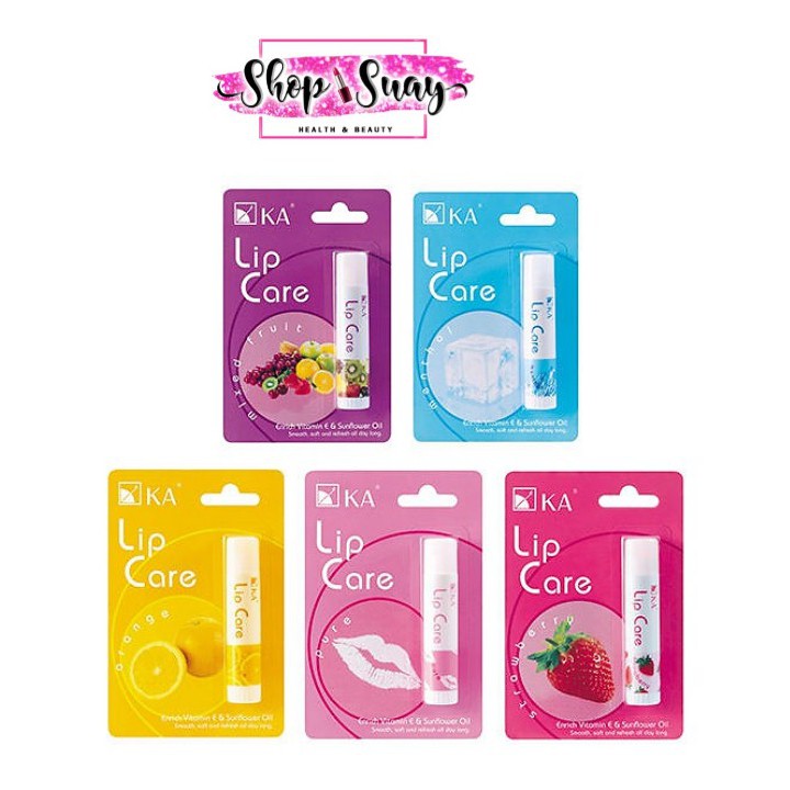 ** 1 ชิ้น ** KA ลิปมัน LIP CARE กลิ่นผลไม้ 3.5 กรัม