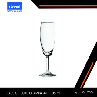 JJGLASS - (Ocean) 1501F07 Flute Champagne - Oceanแก้วแชมเปญ ทรงสูง ขนาด 7 ออนซ์ แก้วขา เนื้อใส เหมาะสำหรับใส่เครื่องดื่ม