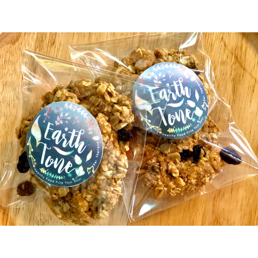 คุกกี้ข้าวโอ๊ตเนยสูตรเนยแท้หวานน้อย Oat Butter Cookies