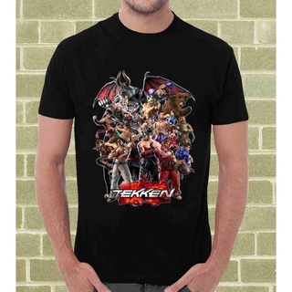tshirtเสื้อยืดคอกลมฤดูร้อนเสื้อยืดผ้าฝ้าย พิมพ์ลาย Tekken Videogame Per E Bambino Sportss Fathers Day สําหรับผู้ชาย AF