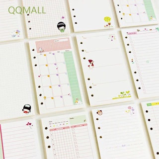 Qqmall สมุดโน๊ตกระดาษรีฟิล Agenda Binder A5 A6 45 แผ่น