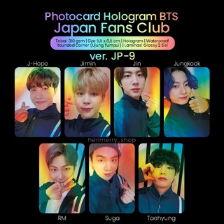 โฟโต้การ์ดโฮโลแกรม BTS Japan Fan Club Part 2 - Photo card Premium Kpop Unofficial