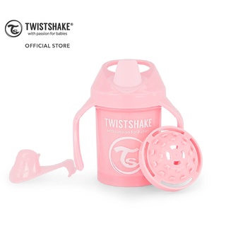 Twistshake Mini Cup แก้วหัดดื่มสำหรับเด็ก ป้องกันการหกเลอะเทอะ และป้องกันการสำลักน้ำ 230ml (สีชมพู/Pastel Pink)