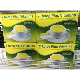 7 รีทอก พลัส วิตามิน Retog Plus Vitamin (แพ็ค 50ซอง)เครื่องดื่มสำเร็จรูปชนิดผงผสม วิตามินบี1 บี2 บี6 บี12หรือใช้ทำดีท็อก