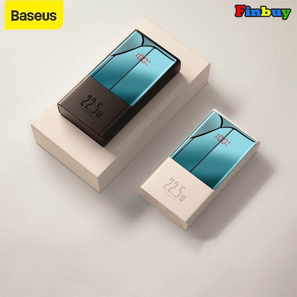 Baseus Power Bank พลังสำรอง จ่ายไฟ22.5W 10000มิลิแอมป์ หน้าจอดิจิทอลโชว์ระดับพลังรองรับชาร์จเร็ว type-C 1ช่อง+USB 1ช่อง