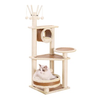 Cat Condo ที่นอนแมว คอนโดแมว เสาฝนเล็บแมว บ้านแมว ที่ข่วนแมว คอนโดแมวกำมะหยี่ ที่แมวเล่น