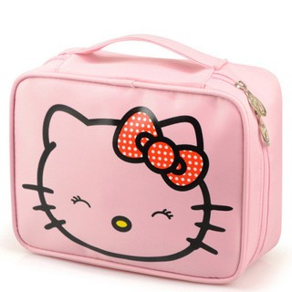 กระเป๋าเครื่องสำอางลายการ์ตูน Hello Kitty