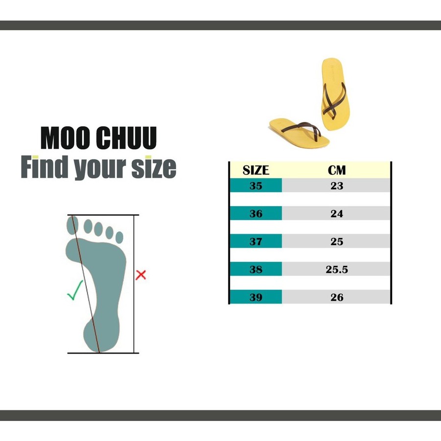 Moochuu รองเท้าแตะแบบหนีบนิ้วโป้ง รุ่น Mc12