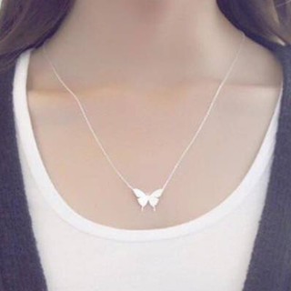 Butterfly necklace สร้อยคอเงิน 92.5% จี้รูปผีเสื้อ สไตล์มินิมอล (made in Thailand) premium quility