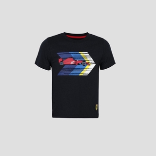 FERRARI เฟอร์รารี่ เสื้อยืดแขนสั้น รุ่น BOY FORMULA 1 ARROW T-SHIRT DBLU 2Y