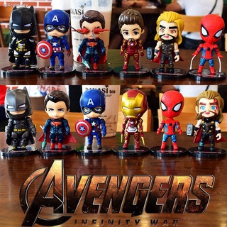 Figure ของสะสม โมเดลตัวการ์ตูน◕Marvel Avengers Hand-made Iron Man ชุดตกแต่ง Spider-Man Beauty Hulk ของเล่นเด็ก Gift