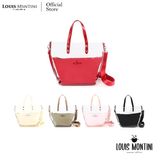 Louis Montini (Summer Edition) กระเป๋าใส กระเป๋าสโนลอยใส Transparent handbag for women พร้อมกระเป๋าอเนกประสงค์ด้านใน SUM07