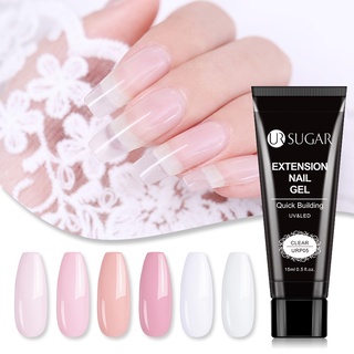 Ur SUGAR ยาทาเล็บเจล UV สีนู้ด สีชมพู 15 มล.