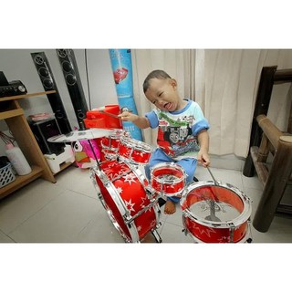 JAZZ DRUM กลองชุด 7 ชิ้น  สำหรับเด็ก พร้อมเก้าอี้ INSTANT ROCK STAR NO.669-17