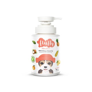 แชมพูสำหรับสุนัขขนสั้น ผิวแพ้ง่าย Natural Fluffy Mild &amp; Deep Cleansing Shampoo (475 ml.)