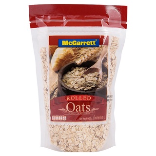 โรลล์ โอ๊ตแม็กกาแรต แผ่นข้าวโอ๊ตอบ 100%  ขนาด 400 กรัม McGarrett Rolled Oats 400 g.ข้าวโอ๊ตอย่างดี ธัญพืช  เบเกอรี่