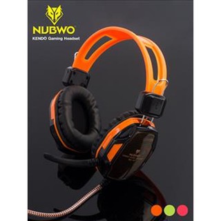 NUBWO KENDO หูฟัง Gaming Headset : สีเขียว / สีส้ม / สีแดง