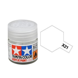 สีสูตรน้ำทามิย่า Tamiya Acrylic X21 Flat Base 10ml