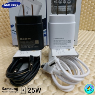 ที่ชาร์จซัมซุง ของแท้ รับประกัน 1ปี Samsung Type-C To type c 3A 25W. หัวชาร์จ+สาย​ชาร์จ​ Super Fast Chargerที่ชาร์จ