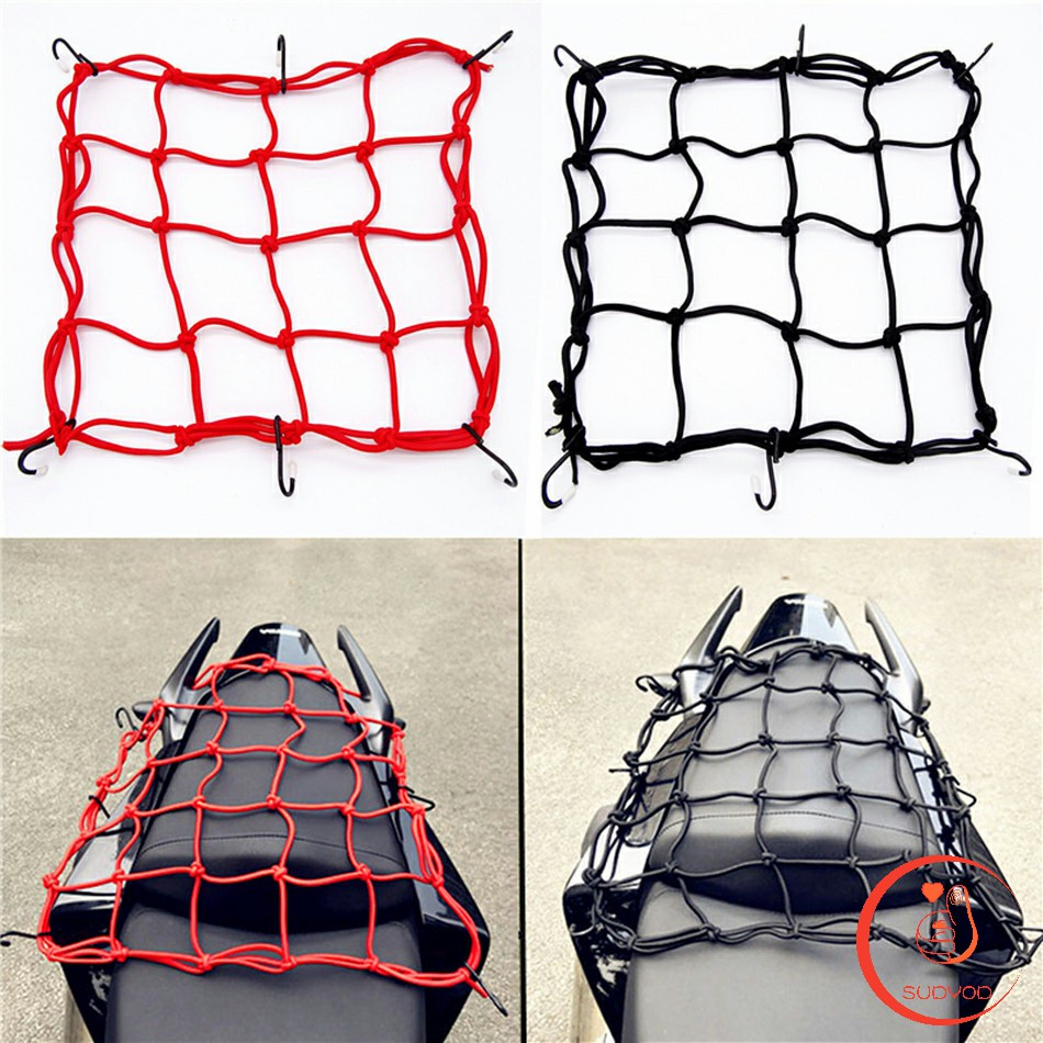 ตาข่าย ตาข่ายคลุมตะกร้าหน้ารถ ตาข่ายหน้ารถอเนกประสงค์  motorcycle fuel tank net bag - รูปที่ 2