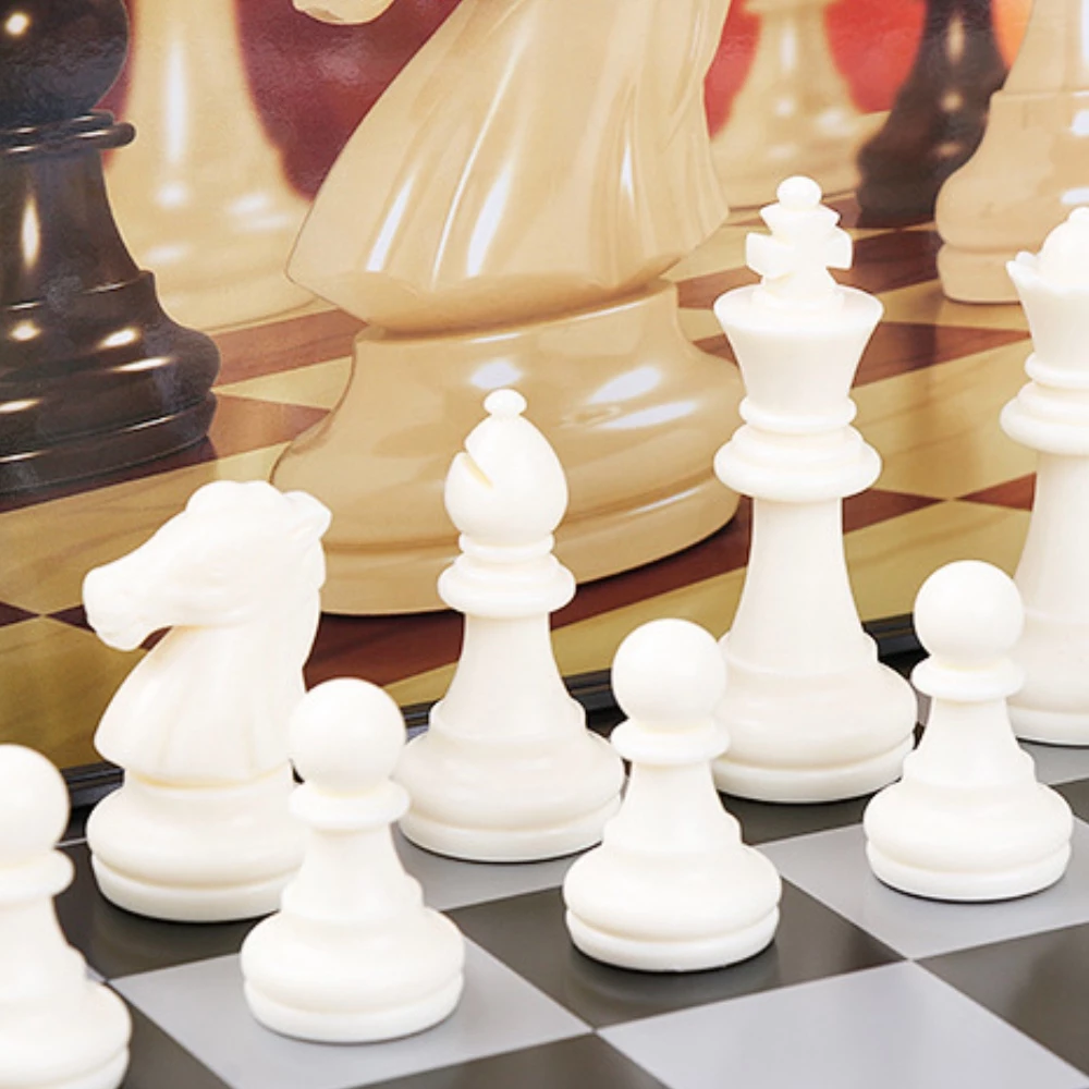 หมากรุกสากลแม่เหล็ก Black&White Magnetic Chess ของเล่น เด็ก บอร์ดเกม thumbnail 4
