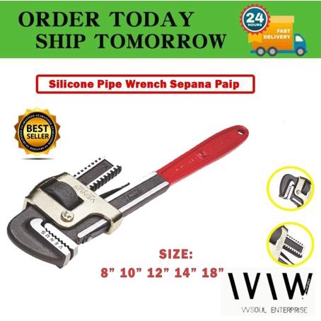 VENUS STILLSON PIPE WRENCH 8 10 12 14 18 SILICONE PIPE WRENCH